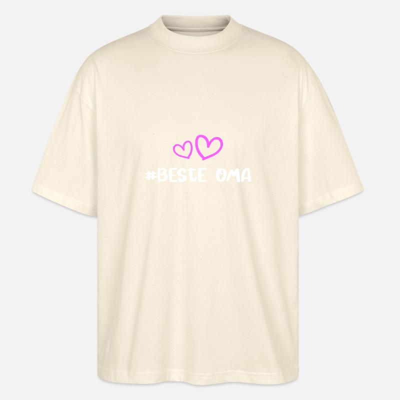 Beste Oma Herz Liebe - Stanley/Stella Oversized Unisex Bio T-Shirt Blaster 2.0 - Natur