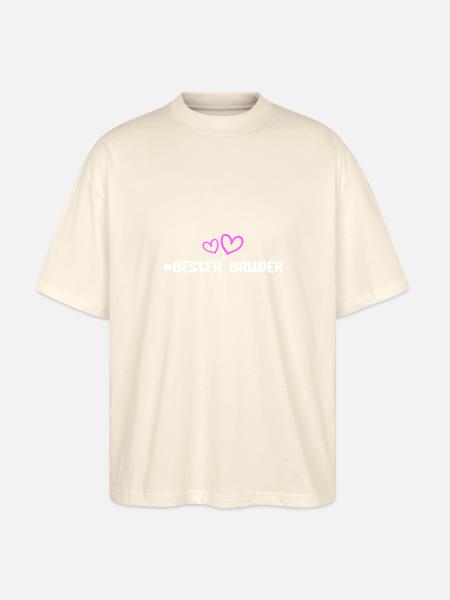 Bester Bruder Herz Liebe - Stanley/Stella Oversized Unisex Bio T-Shirt Blaster 2.0 - Natur
