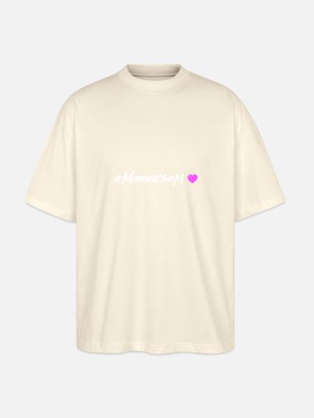 Mannschaft Herz - Stanley/Stella Oversized Unisex Bio T-Shirt Blaster 2.0 - Natur