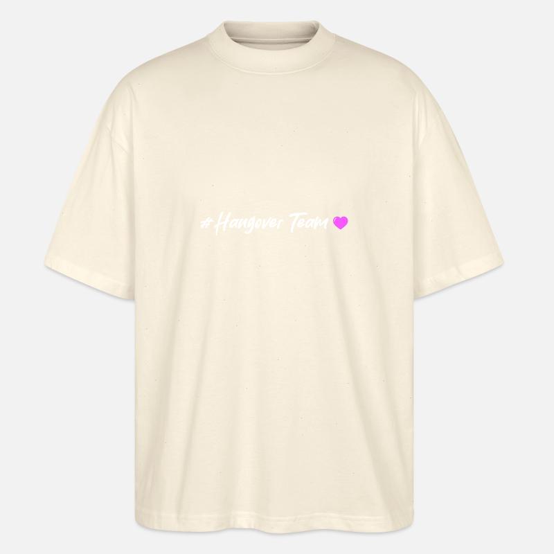 Gueule de bois Cœur d’équipe - T-shirt bio Blaster 2.0 coupe oversize Stanley/Stella Unisexe - écru doux