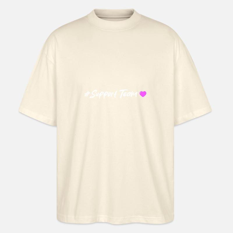 Support Team Herz - Stanley/Stella Oversized Unisex Bio T-Shirt Blaster 2.0 - Natur