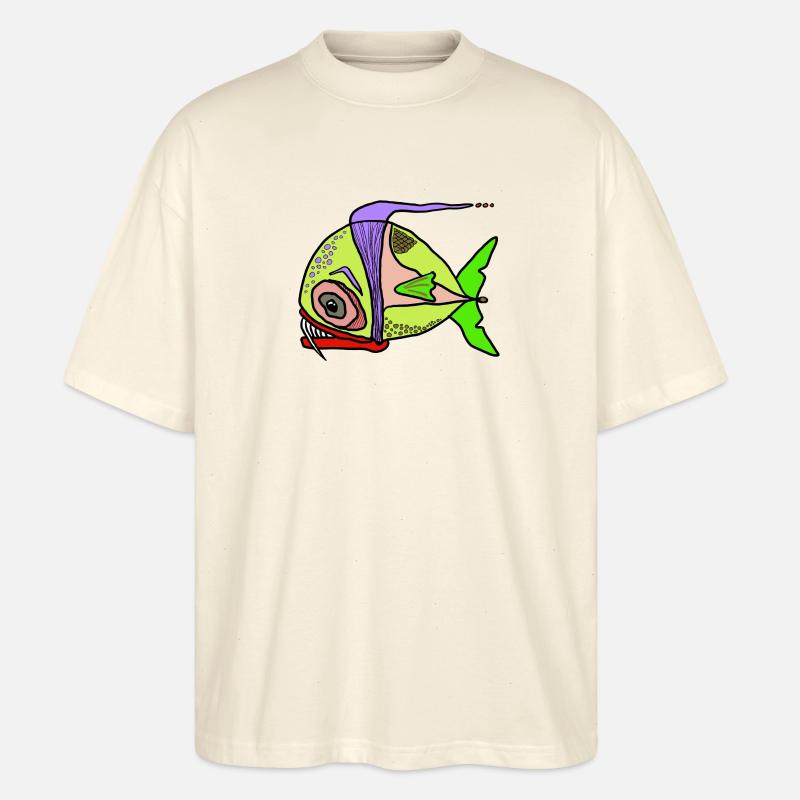 Fisch - Stanley/Stella Oversized Unisex Bio T-Shirt Blaster 2.0 - Natur
