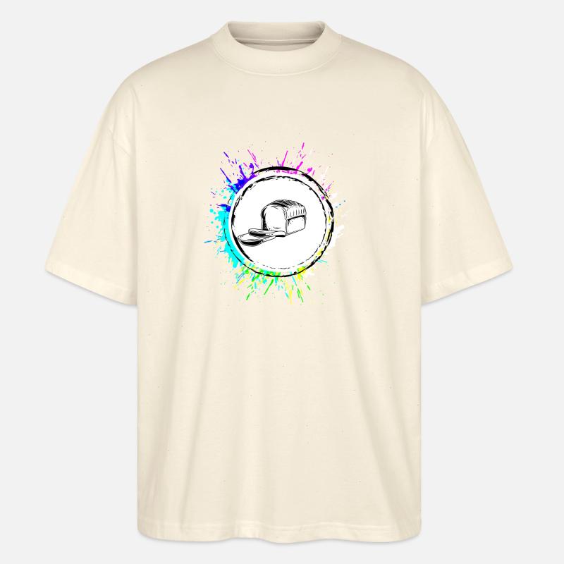 Brot Backen Bäcker - Stanley/Stella Oversized Unisex Bio T-Shirt Blaster 2.0 - Natur
