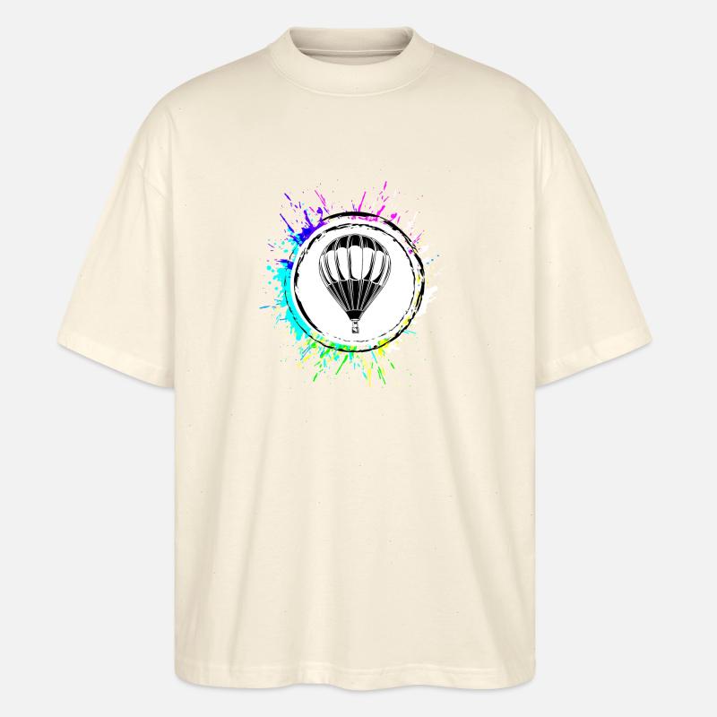Heißluftballon icon - Stanley/Stella Oversized Unisex Bio T-Shirt Blaster 2.0 - Natur