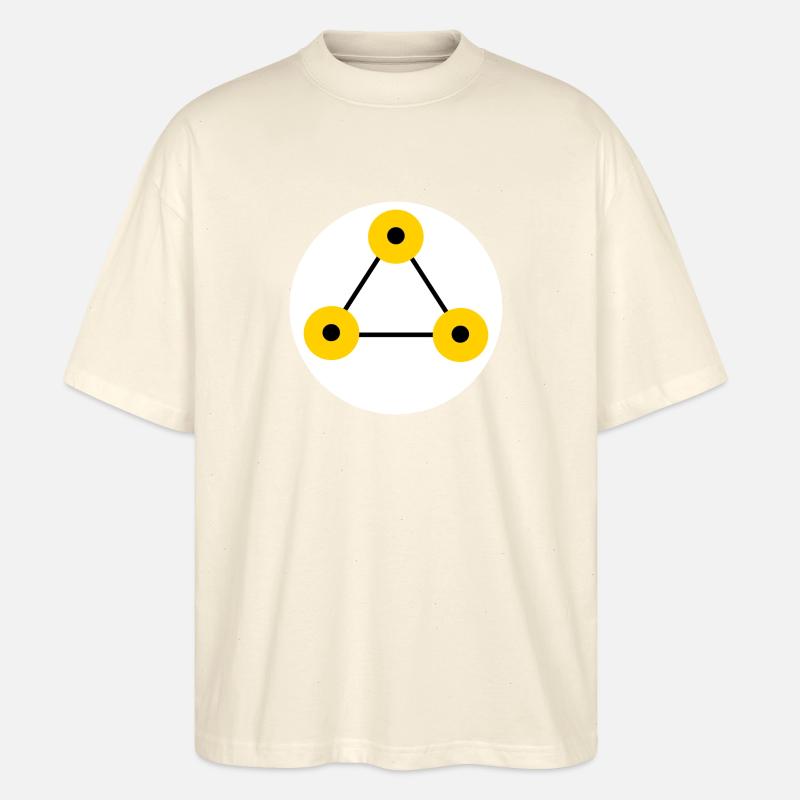 Triangular sign - Stanley/Stella Oversized Unisex Organic T-shirt Blaster 2.0 - soft Ecru