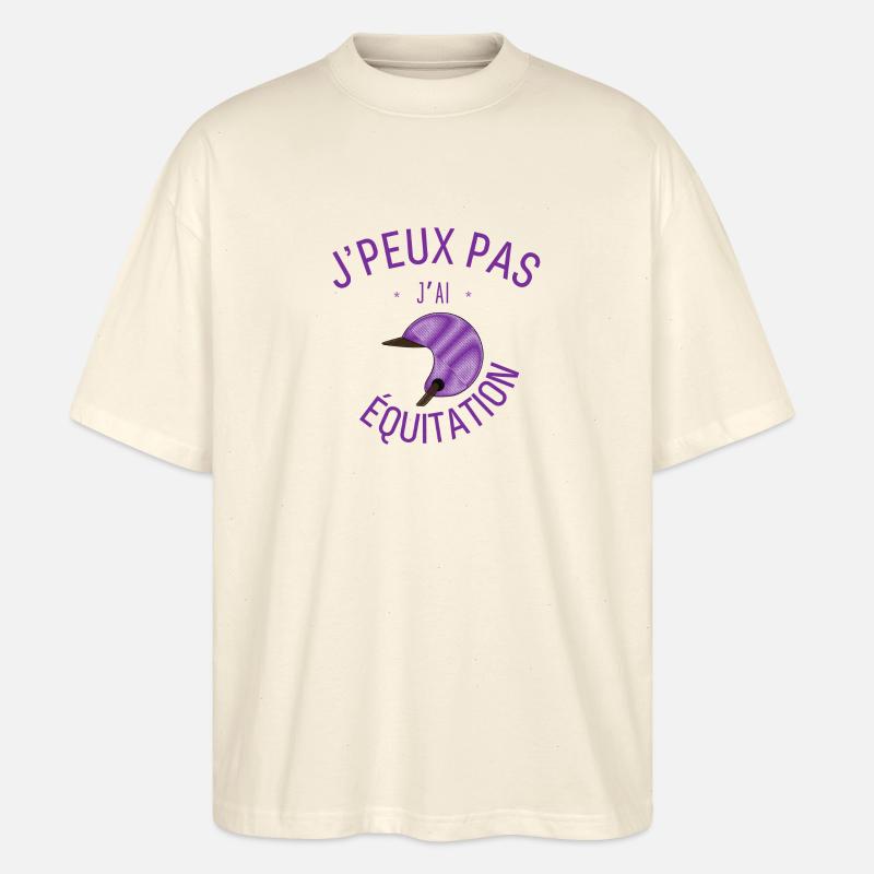 J'peux pas j'ai équitation - T-shirt bio Blaster 2.0 coupe oversize Stanley/Stella Unisexe - écru doux