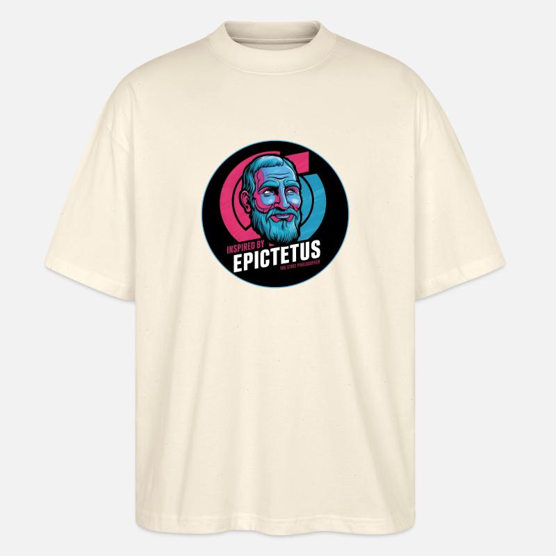 Epictetus Stoic Philosopher Stoicism Epictetus - Stanley/Stella Oversized Unisex Organic T-shirt Blaster 2.0 - soft Ecru