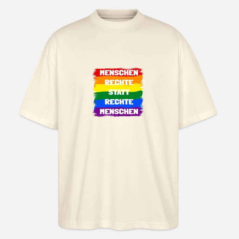 Menschenrechte - Stanley/Stella Oversized Unisex Bio T-Shirt Blaster 2.0 - Natur