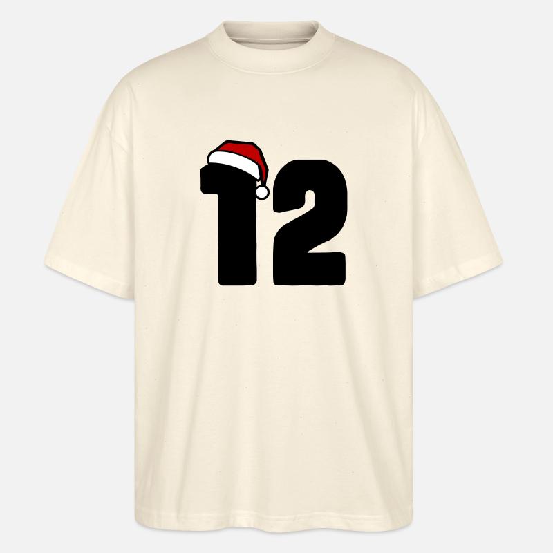 12 Numéro de Noël - T-shirt bio Blaster 2.0 coupe oversize Stanley/Stella Unisexe - écru doux