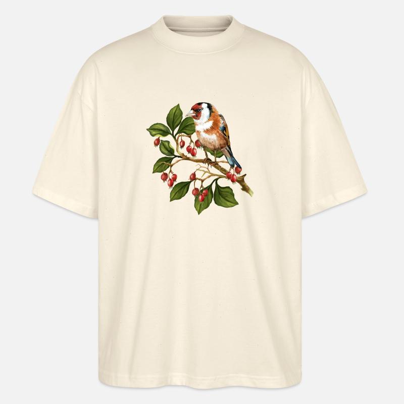 Bunter Vogel - Stanley/Stella Oversized Unisex Bio T-Shirt Blaster 2.0 - Natur