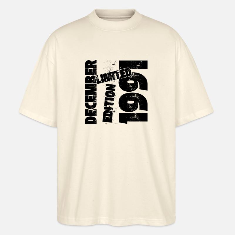 DECEMBRE 1991 LIMITED EDITION - T-shirt bio Blaster 2.0 coupe oversize Stanley/Stella Unisexe - écru doux
