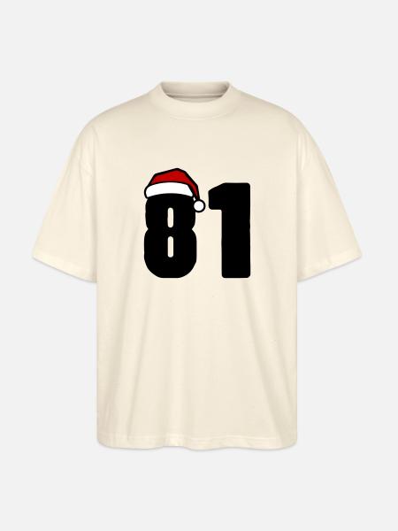 81 Number Christmas - Stanley/Stella Oversized Unisex Organic T-shirt Blaster 2.0 - soft Ecru