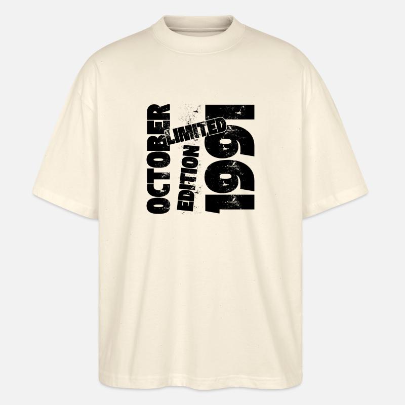 OCTOBRE 1991 LIMITED EDITION - T-shirt bio Blaster 2.0 coupe oversize Stanley/Stella Unisexe - écru doux