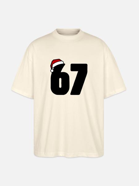 67 Numéro Noël - T-shirt bio Blaster 2.0 coupe oversize Stanley/Stella Unisexe - écru doux