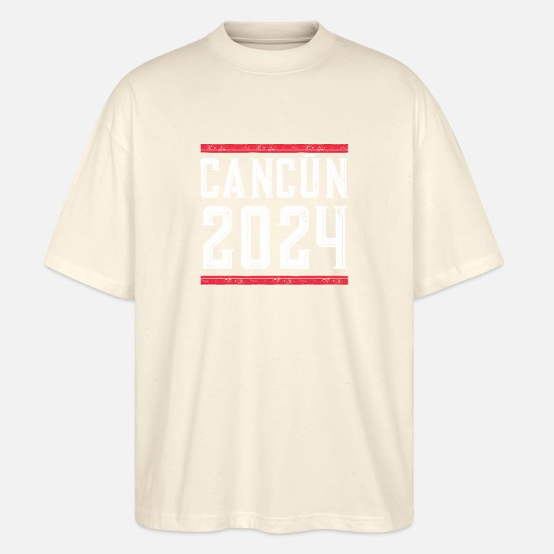 Cancun 2024 Urlaub - Stanley/Stella Oversized Unisex Bio T-Shirt Blaster 2.0 - Natur