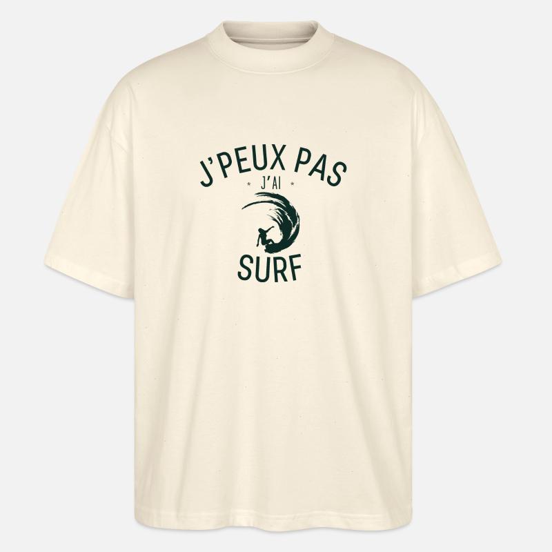 J'peux pas j'ai Surf - T-shirt bio Blaster 2.0 coupe oversize Stanley/Stella Unisexe - écru doux