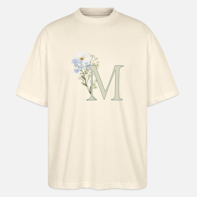 M avec des fleurs - T-shirt bio Blaster 2.0 coupe oversize Stanley/Stella Unisexe - écru doux