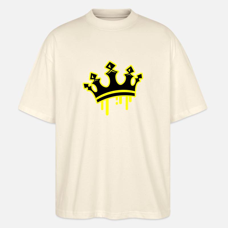 Krone König Symbol - Stanley/Stella Oversized Unisex Bio T-Shirt Blaster 2.0 - Natur