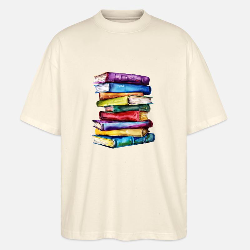 Die Kraft der Bücher - Stanley/Stella Oversized Unisex Bio T-Shirt Blaster 2.0 - Natur