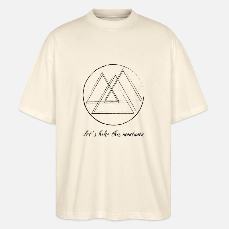Berg / let's hike this mountain - Stanley/Stella Oversized Unisex Bio T-Shirt Blaster 2.0 - Natur