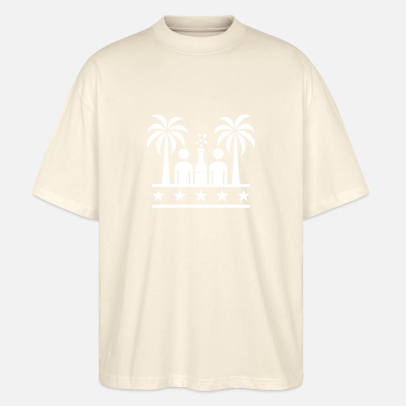 Drinking Beach Party - Stanley/Stella Oversized Unisex Bio T-Shirt Blaster 2.0 - Natur