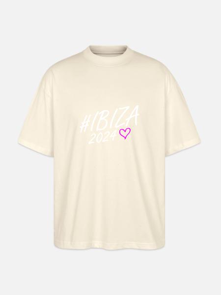Ibiza 2024 Heart Trip - Stanley/Stella Oversized Unisex Organic T-shirt Blaster 2.0 - soft Ecru