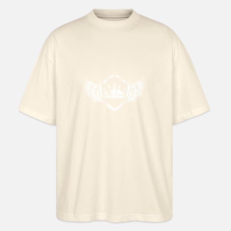 Krone Silhouette Wappen - Stanley/Stella Oversized Unisex Bio T-Shirt Blaster 2.0 - Natur