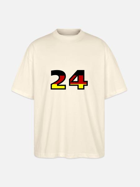 24 Number Germany Jersey - Stanley/Stella Oversized Unisex Organic T-shirt Blaster 2.0 - soft Ecru