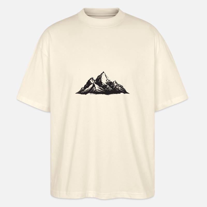 Symbol Berge - Stanley/Stella Oversized Unisex Bio T-Shirt Blaster 2.0 - Natur
