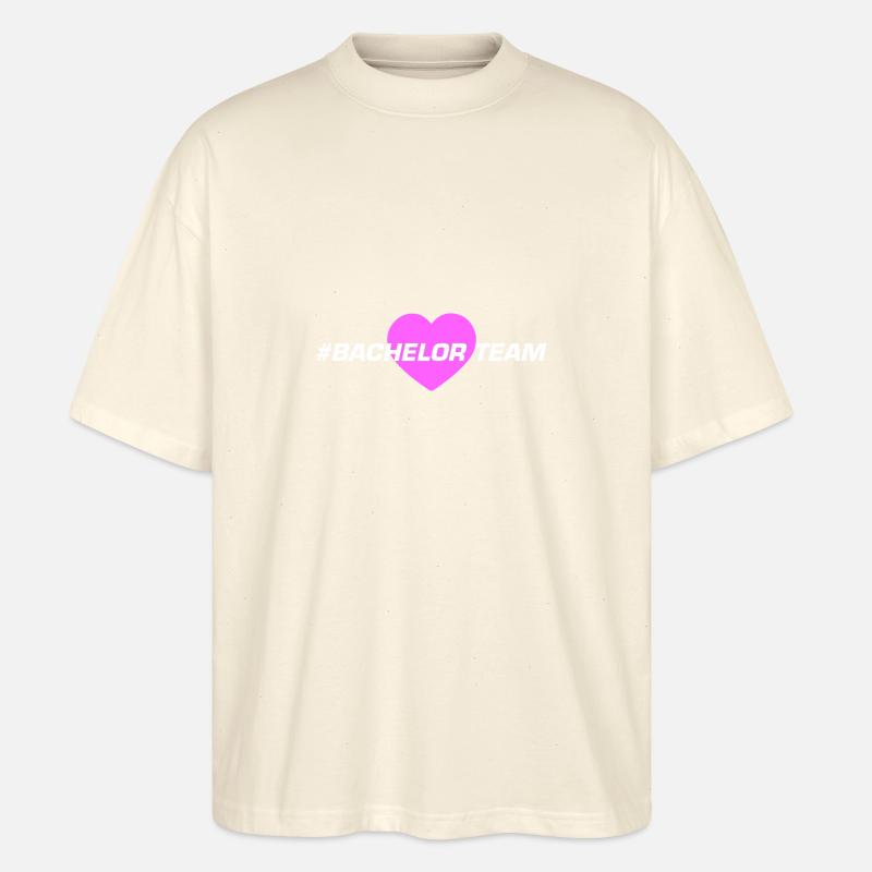 Bachelor Équipe Cœur - T-shirt bio Blaster 2.0 coupe oversize Stanley/Stella Unisexe - écru doux