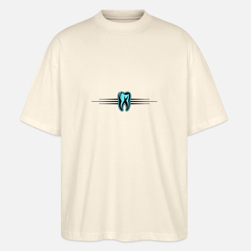 Zahn Icon Zahnarzt - Stanley/Stella Oversized Unisex Bio T-Shirt Blaster 2.0 - Natur