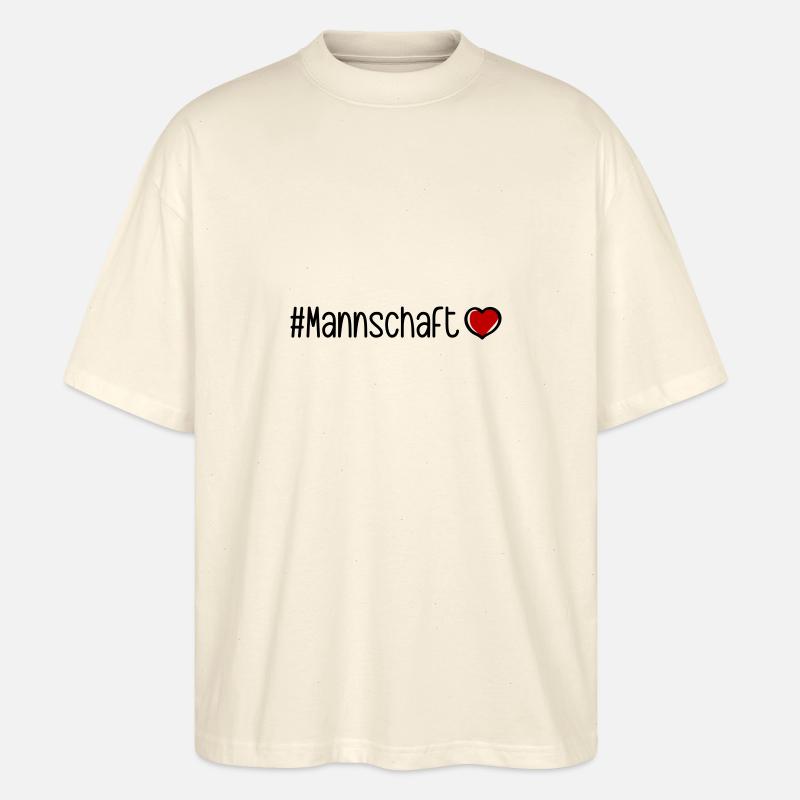 Mannschaft Herz - Stanley/Stella Oversized Unisex Bio T-Shirt Blaster 2.0 - Natur