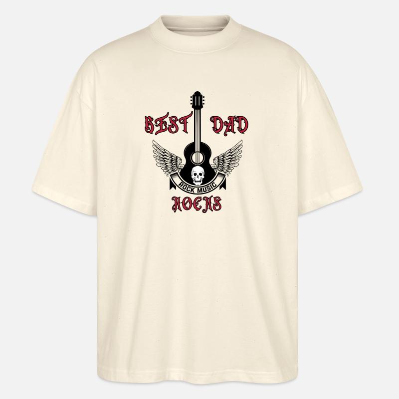 Die besten Dad Rocks - Stanley/Stella Oversized Unisex Bio T-Shirt Blaster 2.0 - Natur