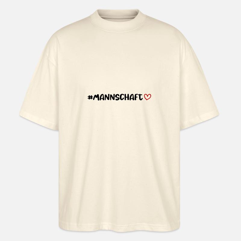 Mannschaft Herz - Stanley/Stella Oversized Unisex Bio T-Shirt Blaster 2.0 - Natur
