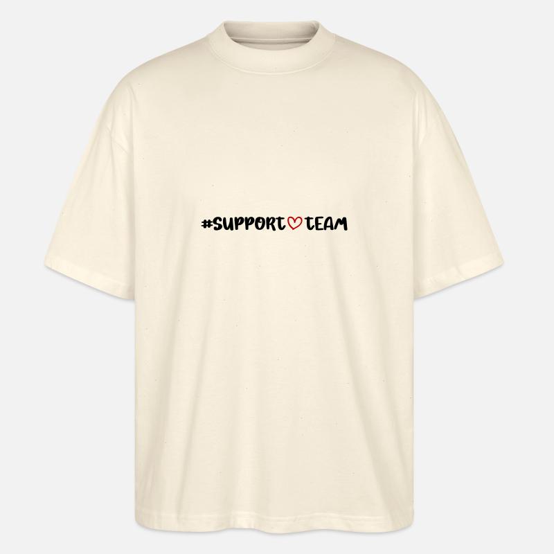 Support Team Herz - Stanley/Stella Oversized Unisex Bio T-Shirt Blaster 2.0 - Natur