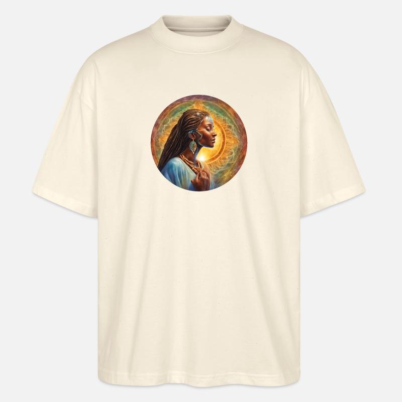 Conception de chaman coloré - T-shirt bio Blaster 2.0 coupe oversize Stanley/Stella Unisexe - écru doux
