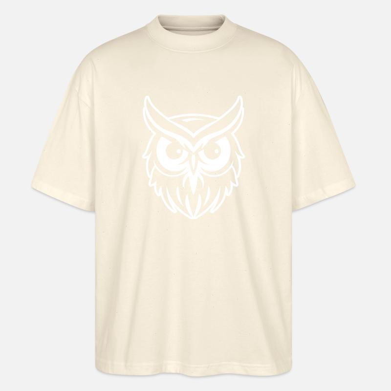 Eule Tier - Stanley/Stella Oversized Unisex Bio T-Shirt Blaster 2.0 - Natur