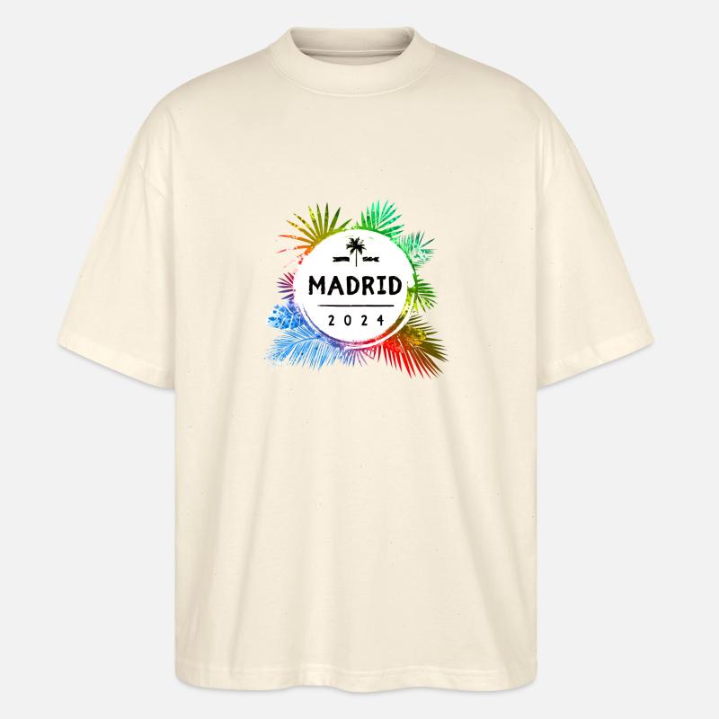 Madrid 2024 Bunt - Stanley/Stella Oversized Unisex Bio T-Shirt Blaster 2.0 - Natur