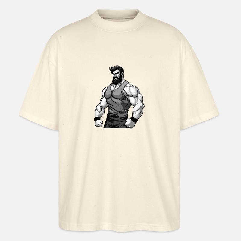 Muscles de bodybuilder d’entraînement - T-shirt bio Blaster 2.0 coupe oversize Stanley/Stella Unisexe - écru doux