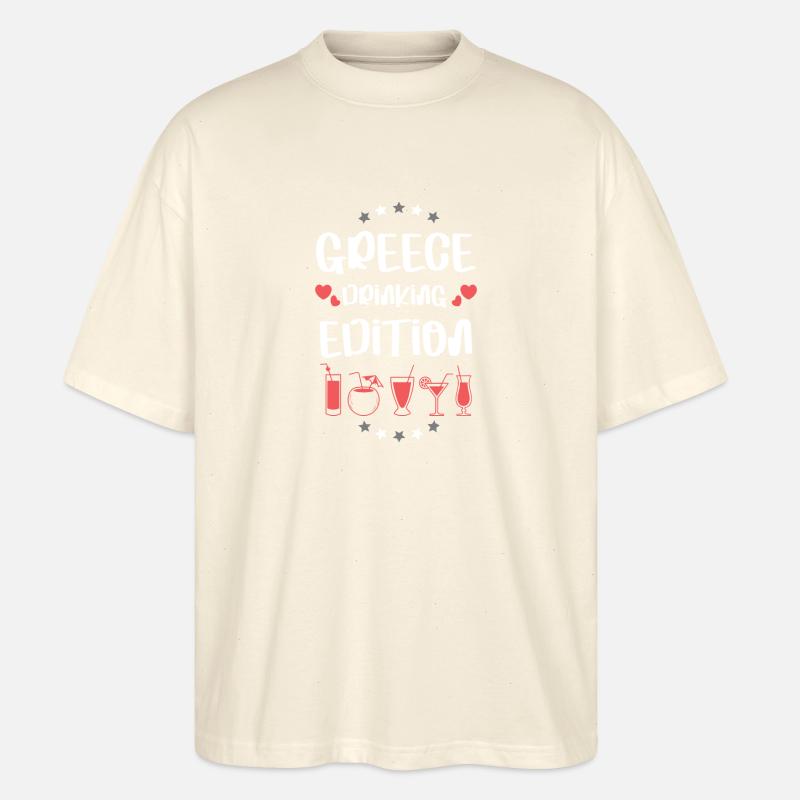 Équipe de boisson en Grèce - T-shirt bio Blaster 2.0 coupe oversize Stanley/Stella Unisexe - écru doux