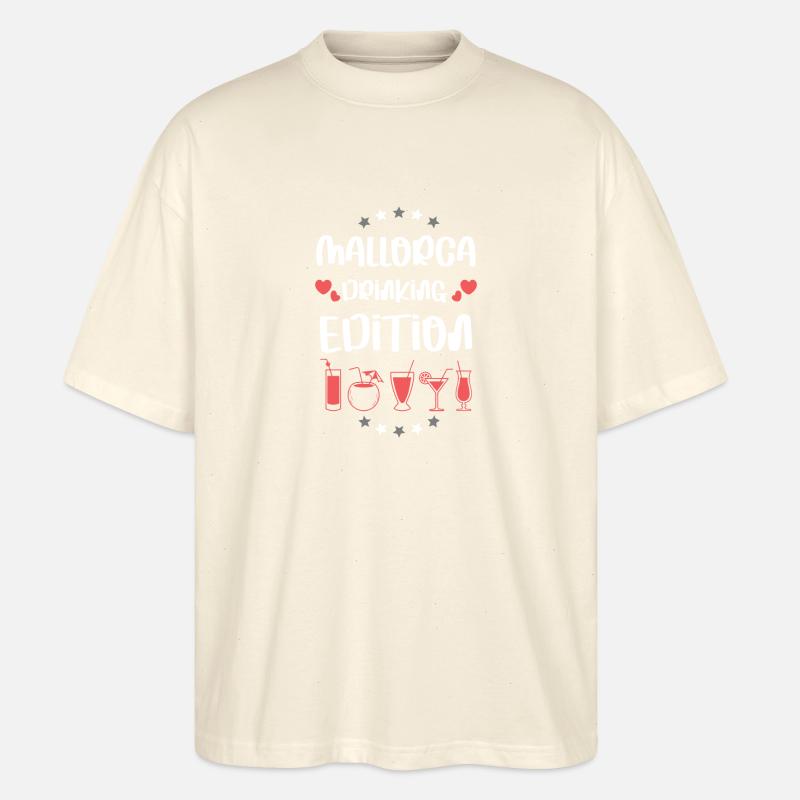 Équipe de Mallorca Drinking - T-shirt bio Blaster 2.0 coupe oversize Stanley/Stella Unisexe - écru doux