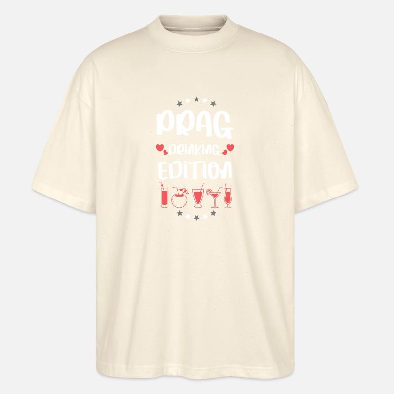 Prague Drinking Team - Stanley/Stella Oversized Unisex Organic T-shirt Blaster 2.0 - soft Ecru