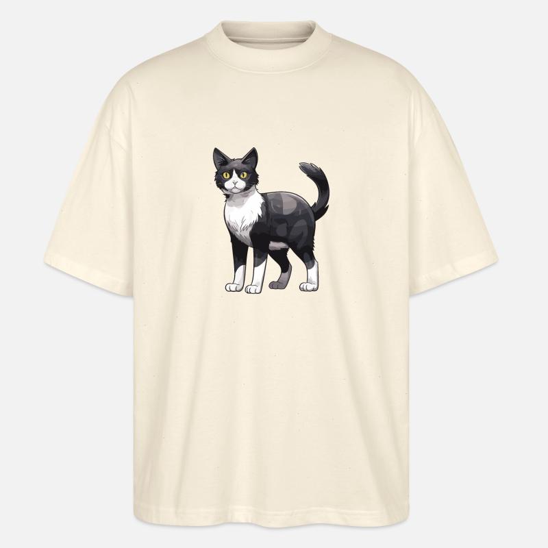 Katze Tier - Stanley/Stella Oversized Unisex Bio T-Shirt Blaster 2.0 - Natur