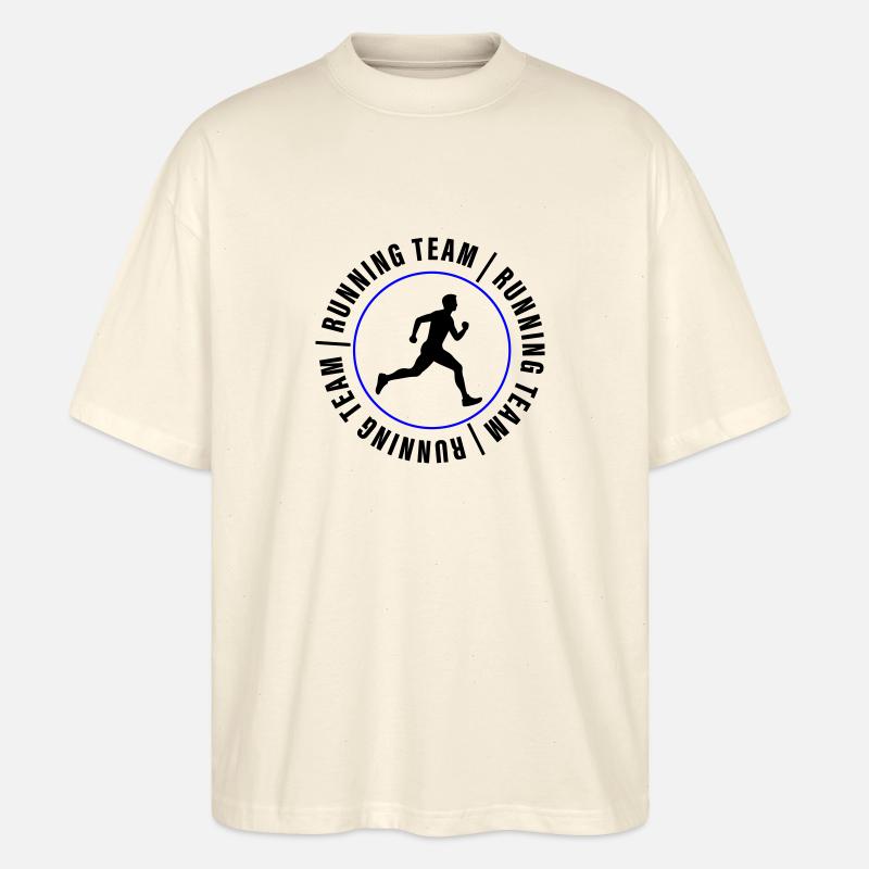 Running Team Marathon Mann - Stanley/Stella Oversized Unisex Bio T-Shirt Blaster 2.0 - Natur