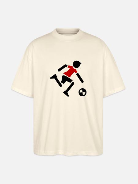 Soccer Player Soccer Player - Stanley/Stella Oversized Unisex Organic T-shirt Blaster 2.0 - soft Ecru
