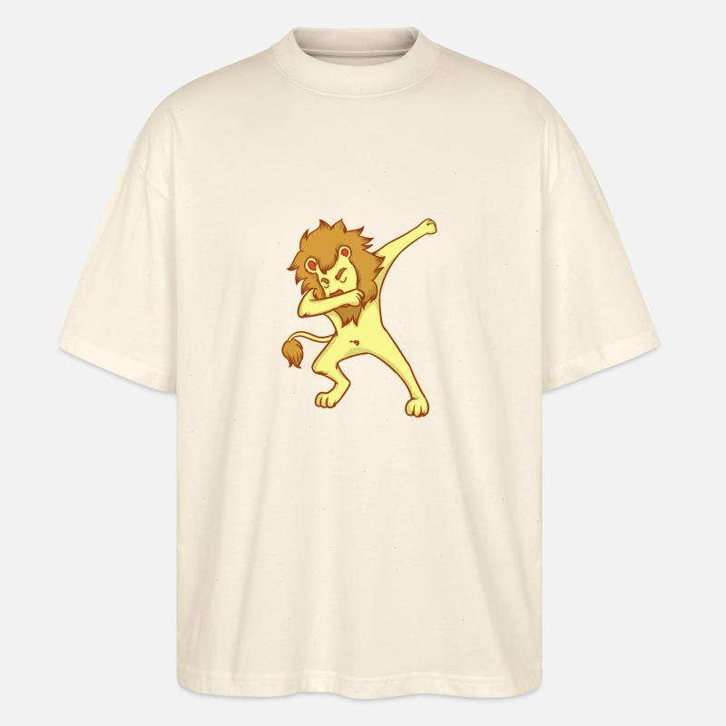 DAB Löwe - tanzen - Geschenk - Stanley/Stella Oversized Unisex Bio T-Shirt Blaster 2.0 - Natur