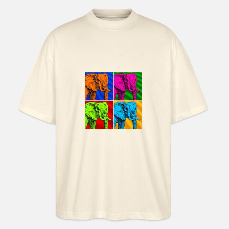 Elefant - Stanley/Stella Oversized Unisex Bio T-Shirt Blaster 2.0 - Natur