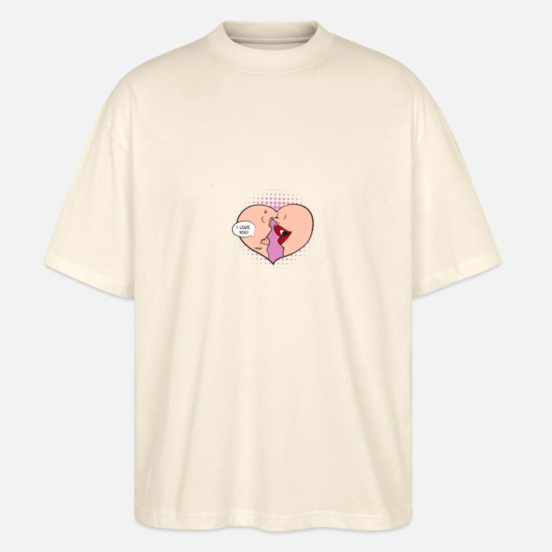Ich liebe dich - Stanley/Stella Oversized Unisex Bio T-Shirt Blaster 2.0 - Natur