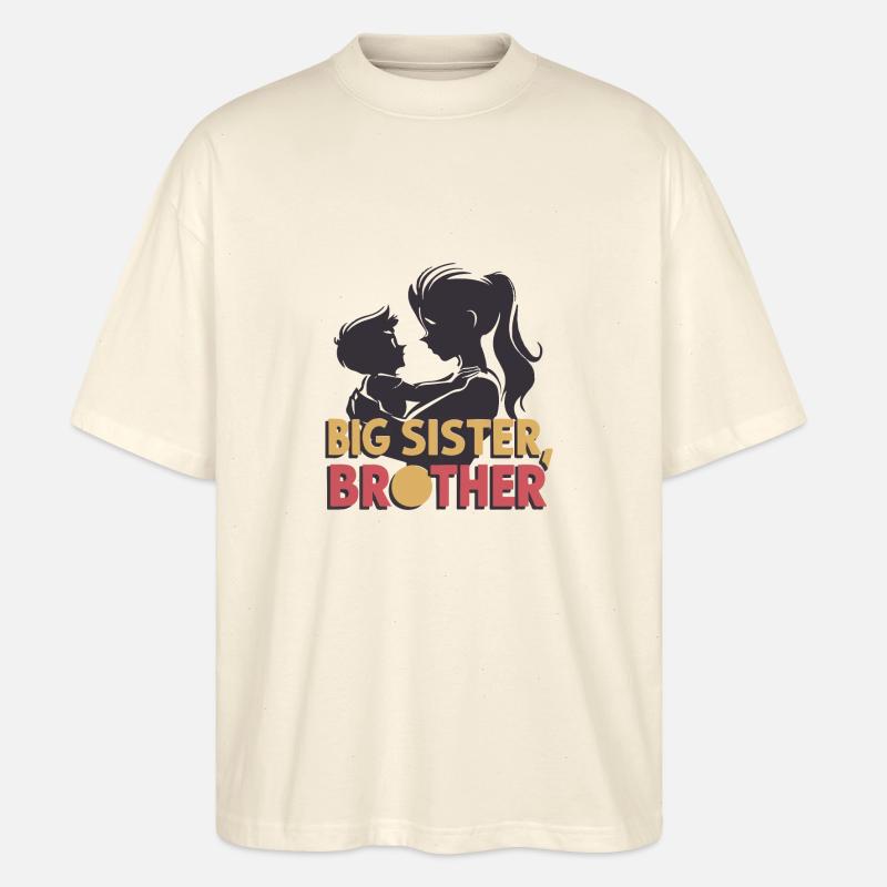 GROSSE SCHWESTER BRUDER - Stanley/Stella Oversized Unisex Bio T-Shirt Blaster 2.0 - Natur