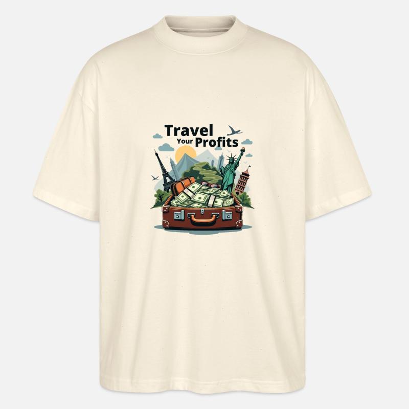 AUF REISE - Stanley/Stella Oversized Unisex Bio T-Shirt Blaster 2.0 - Natur